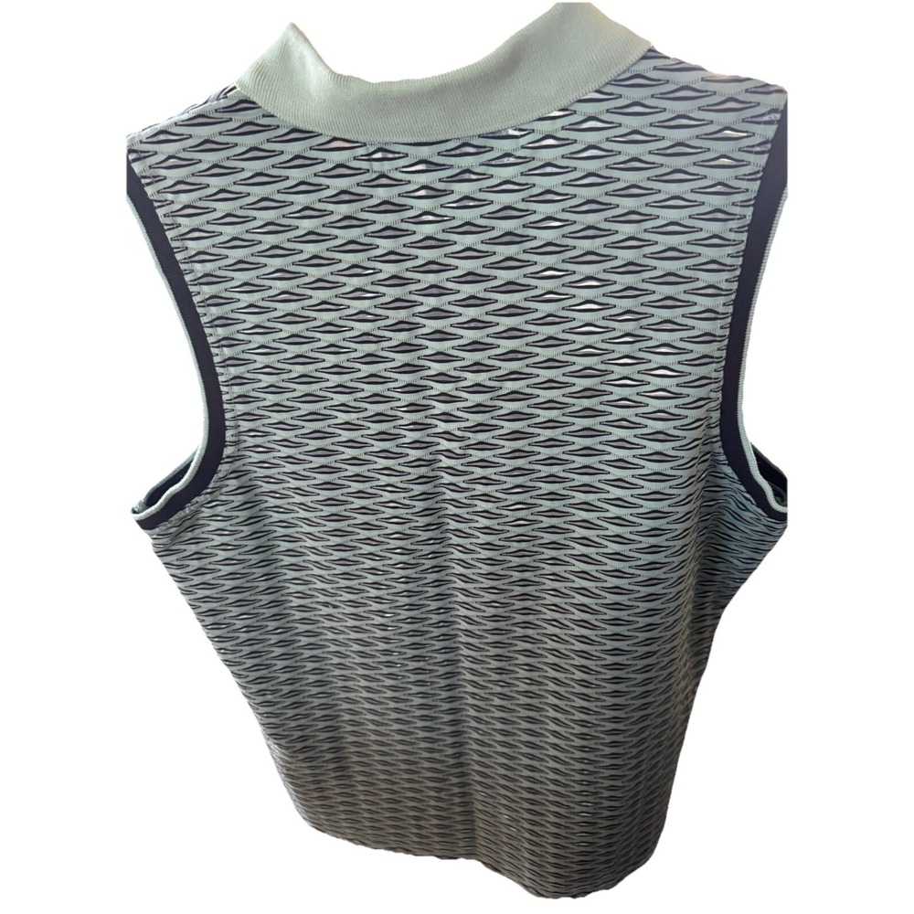 Jamie Sadock Womens Sleeveless Golf Top Size L 1/4 Zip Green - Picture 7 of 9